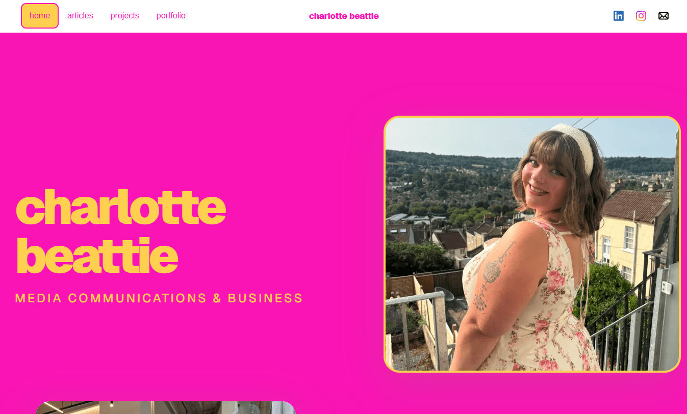 Media Portfolio Website preview