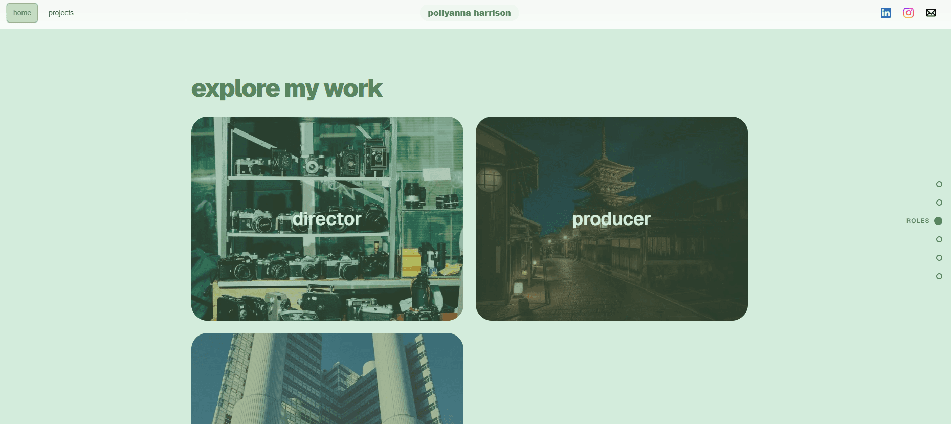 Film Portfolio Website preview